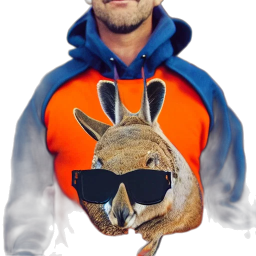 jacket, animal, mask, creature, photorealistic, 3d render, concept art, portrait transparent PNG cut-out