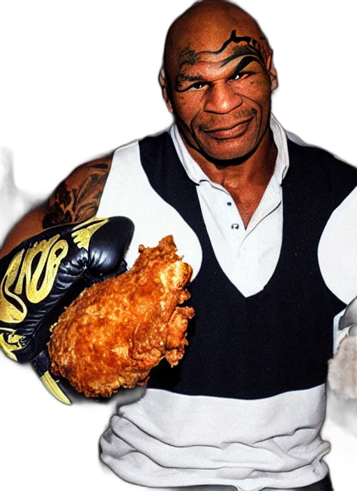 food, animal, weapon, photorealistic, portrait, mike, tyson, fried transparent PNG cut-out