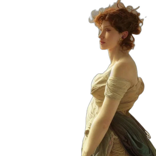 dress, photorealistic, concept art, oil painting transparent PNG cut-out