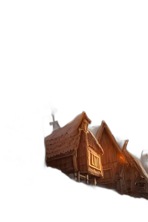 building, dragon, weapon, hat transparent PNG cut-out