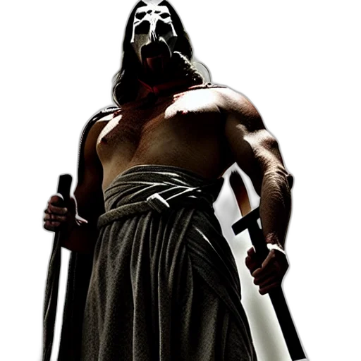 sword, weapon, mask, staff, concept art, comic book art, fantasy art, 3d render transparent PNG cut-out