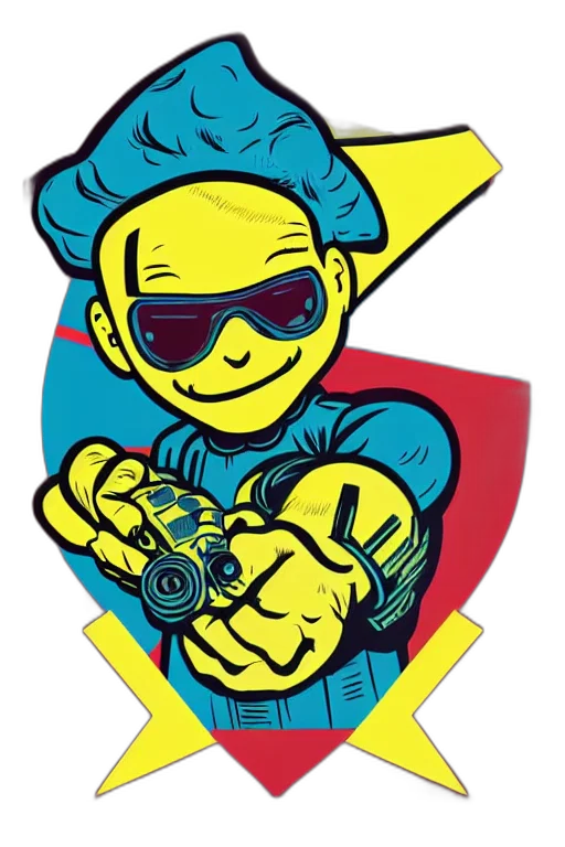 weapon, staff, jacket, face transparent PNG cut-out