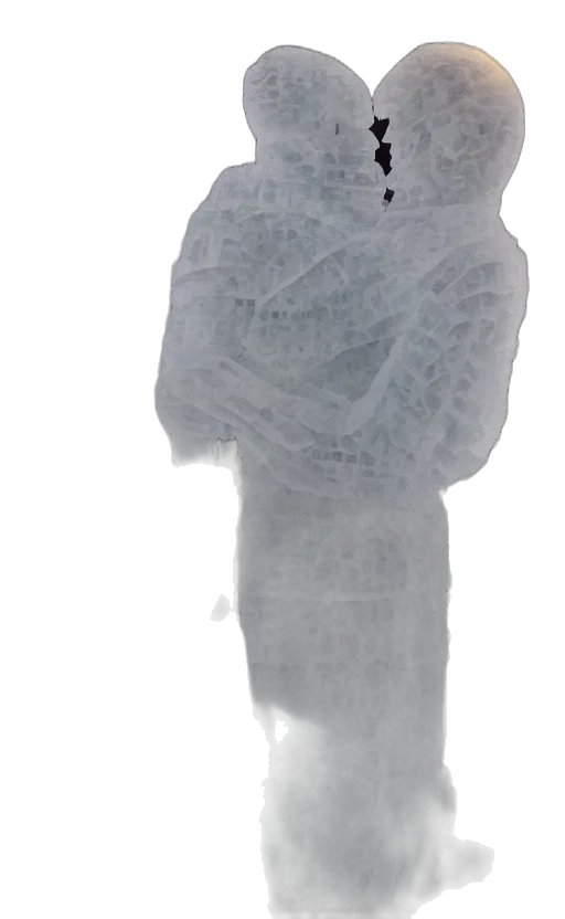 dress, jacket, face, staff transparent PNG cut-out