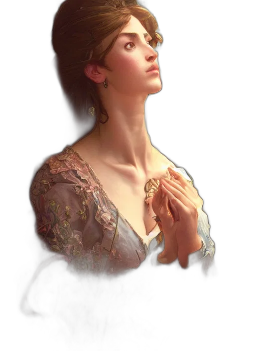 dress, crown, face, jewelry, photorealistic, oil painting, fantasy art, concept art transparent PNG cut-out