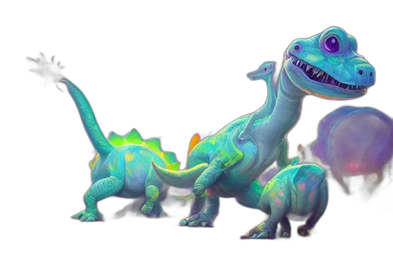 dragon, creature, animal, concept art, 3d render, fantasy art, photorealistic, neon transparent PNG cut-out