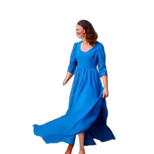 dress, blue, princess, dressed transparent PNG cut-out