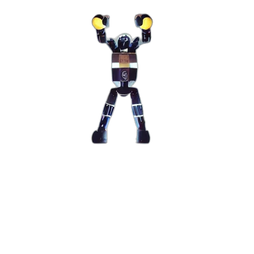 robot, weapon, staff, animal, pixel art, 3d render, concept art, cyberpunk transparent PNG cut-out