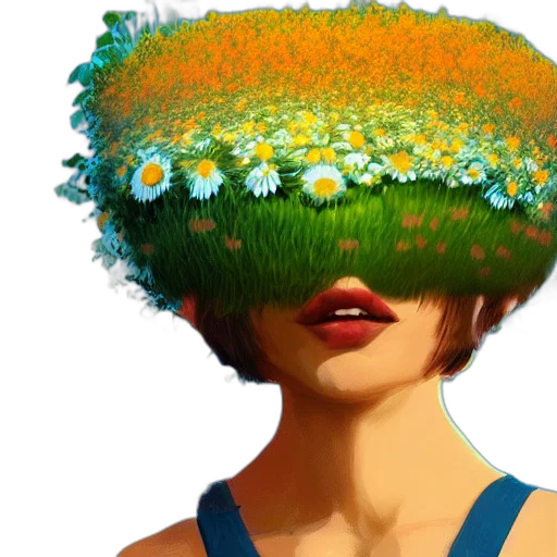 hat, mask, crown, flower transparent PNG cut-out