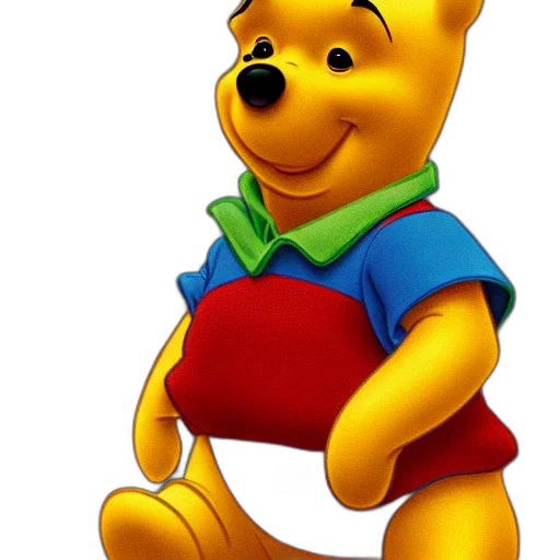 animal, photorealistic, 3d render, concept art, winnie, pooh, einstein, portrait transparent PNG cut-out