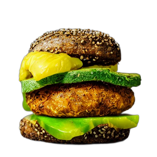 food, photorealistic, juicy, vegan transparent PNG cut-out