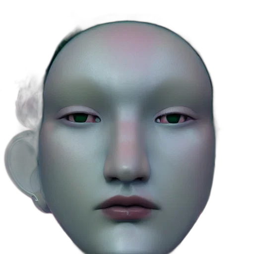 mask, face, robot, creature, 3d render, vaporwave, photorealistic, concept art transparent PNG cut-out