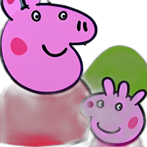 concept art, 3d render, photorealistic, pixel art, hyper, realistic, peppa, pig transparent PNG cut-out