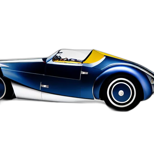car, photorealistic, concept art, 3d render, cartoon, futuristic, bugatti, type transparent PNG cut-out