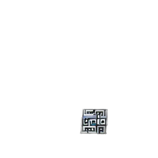 robot, jewelry, furniture, crown, pixel art, 3d render, monochrome, monoid transparent PNG cut-out
