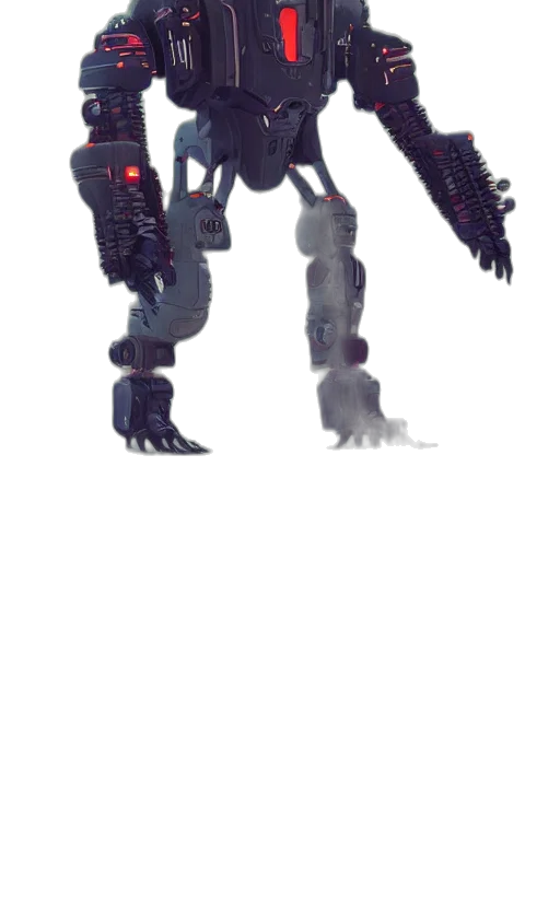 robot, creature, weapon, animal, concept art, 3d render, pixel art, cyberpunk transparent PNG cut-out