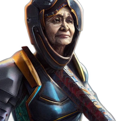 face, sword, staff, robot transparent PNG cut-out
