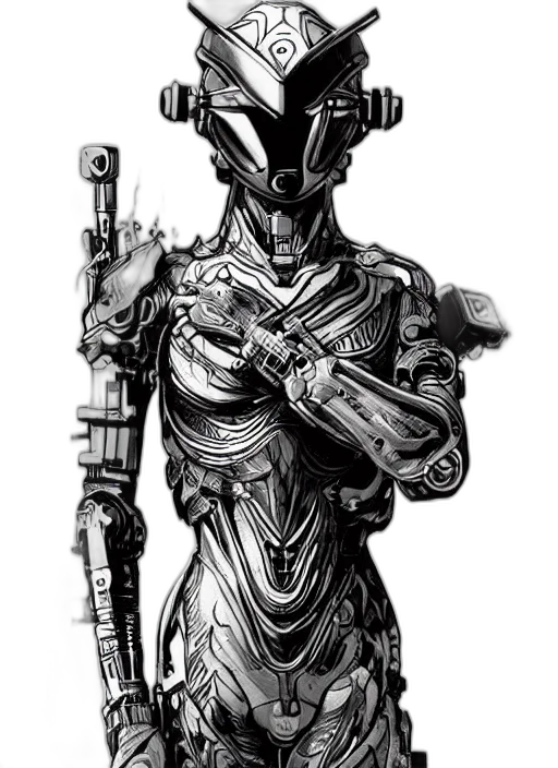 robot, weapon, concept art, comic book art transparent PNG cut-out