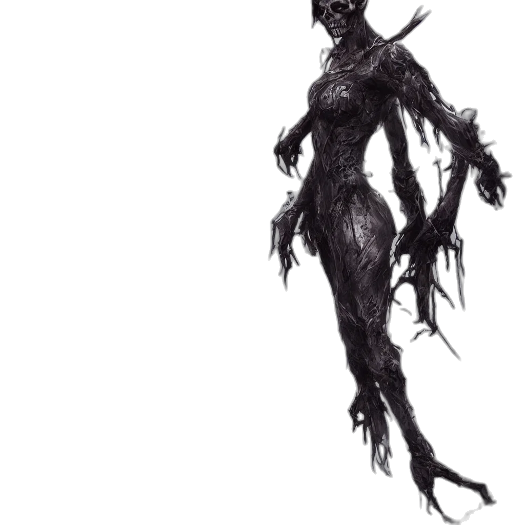 creature, staff, dress, mask transparent PNG cut-out