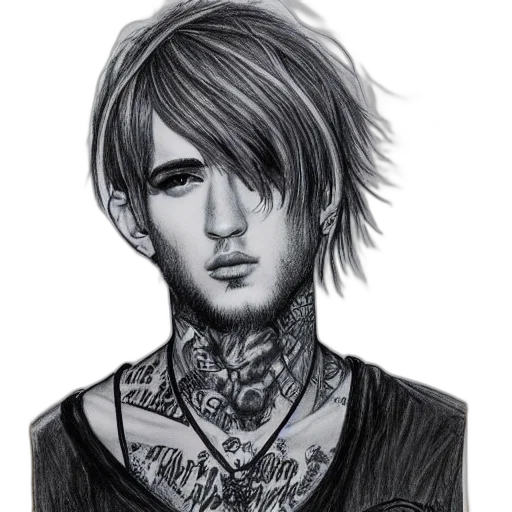 face, jacket, cartoon, photorealistic transparent PNG cut-out