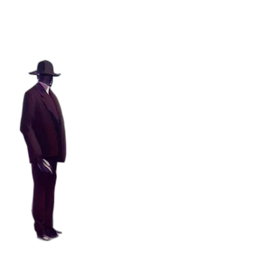 hat, robot, jacket, staff, concept art, 3d render, pixel art, photorealistic transparent PNG cut-out