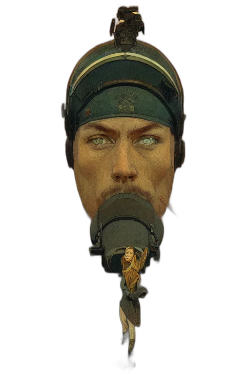 staff, face, mask, hat transparent PNG cut-out