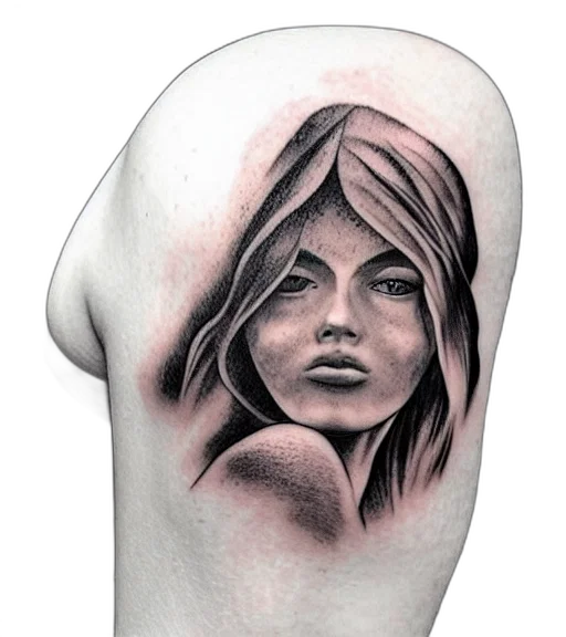 face, photorealistic, pencil sketch, fantasy art transparent PNG cut-out