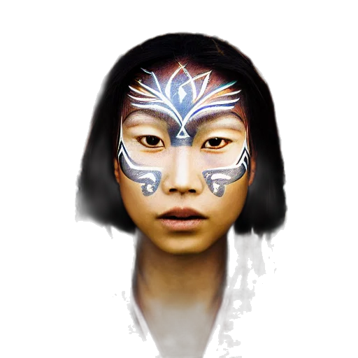 mask, face, jewelry, staff transparent PNG cut-out