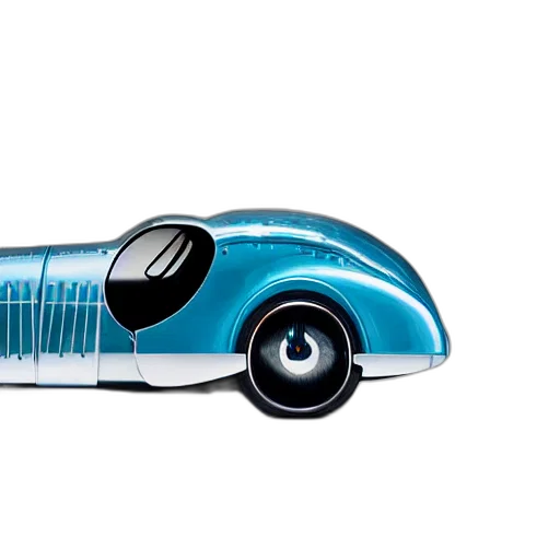 car, 3d render, concept art, photorealistic, vaporwave, blue, futuristic, bugatti transparent PNG cut-out