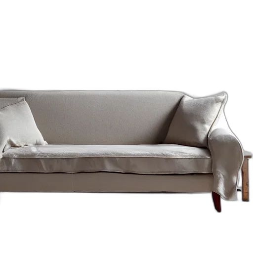 furniture, 3d render, photorealistic, earth tones, monochrome, soft, slimy, couch transparent PNG cut-out
