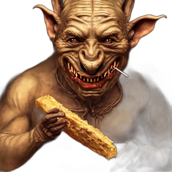 food, staff, face, creature transparent PNG cut-out