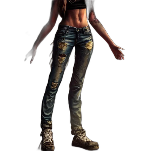jacket, weapon, concept art, 3d render, fantasy art, photorealistic, full, body transparent PNG cut-out