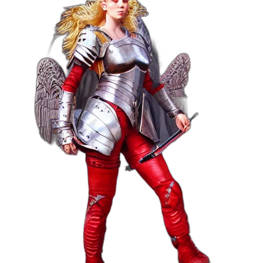 sword, fantasy art, concept art, 3d render, comic book art, girl, unicorn, horn transparent PNG cut-out