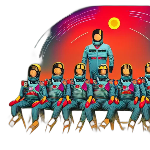 jacket, staff, concept art, outer space transparent PNG cut-out