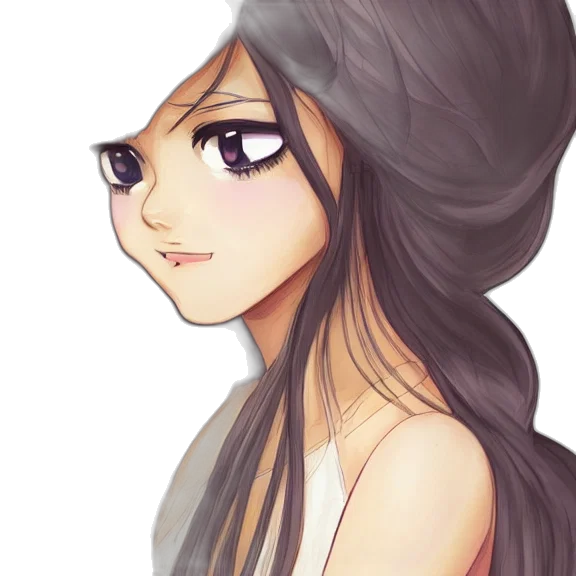 face, hat, anime, watercolor transparent PNG cut-out