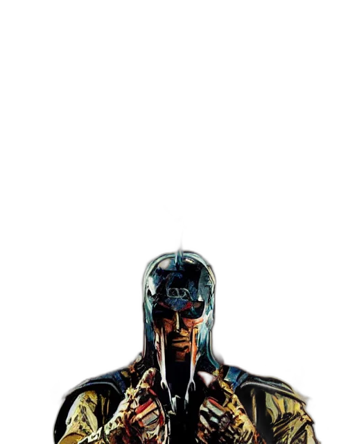 robot, mask, face, animal, comic book art, cyberpunk, concept art, 3d render transparent PNG cut-out