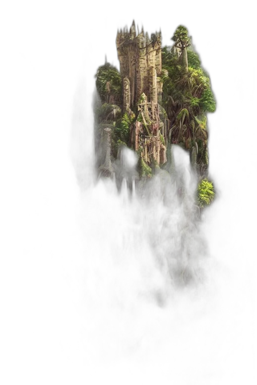 tree, dragon, sword, crown transparent PNG cut-out