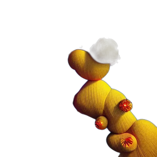 food, crown, hair, flower, 3d render, concept art, photorealistic, art transparent PNG cut-out