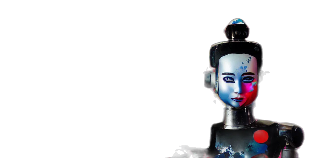 robot, mask, cyberpunk, 3d render transparent PNG cut-out