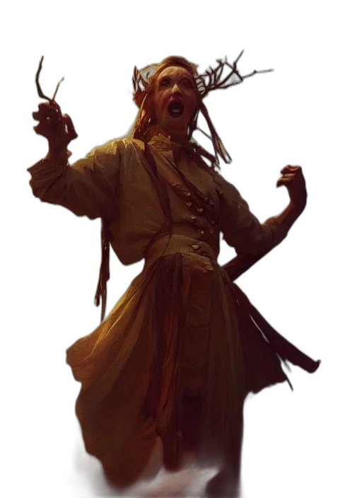 staff, creature, mask, face, concept art, fantasy art, photorealistic, 3d render transparent PNG cut-out