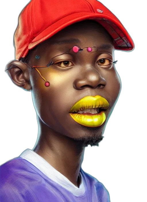face, mask, hat, creature, photorealistic, concept art, fantasy art, 3d render transparent PNG cut-out