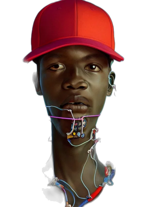 face, hat, jewelry, crown, photorealistic, concept art, 3d render, cartoon transparent PNG cut-out