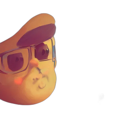 hat, face, mask, animal, 3d render, cartoon, concept art, photorealistic transparent PNG cut-out