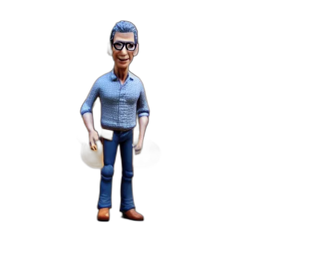 staff, 3d render, cartoon, concept art, jeff, goldblum, figurine, pixar transparent PNG cut-out