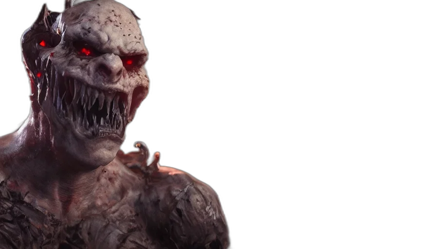 creature, face, concept art, 3d render, highly, detailed, evil, photorealistic transparent PNG cut-out