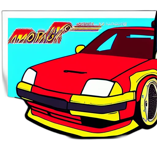 car, concept art, anime, cartoon transparent PNG cut-out