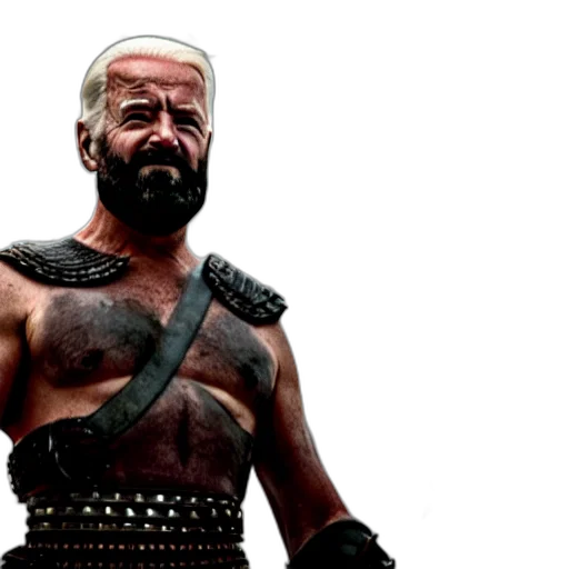 cinematic, film, still, joe, biden, leonidas, movie, epic transparent PNG cut-out