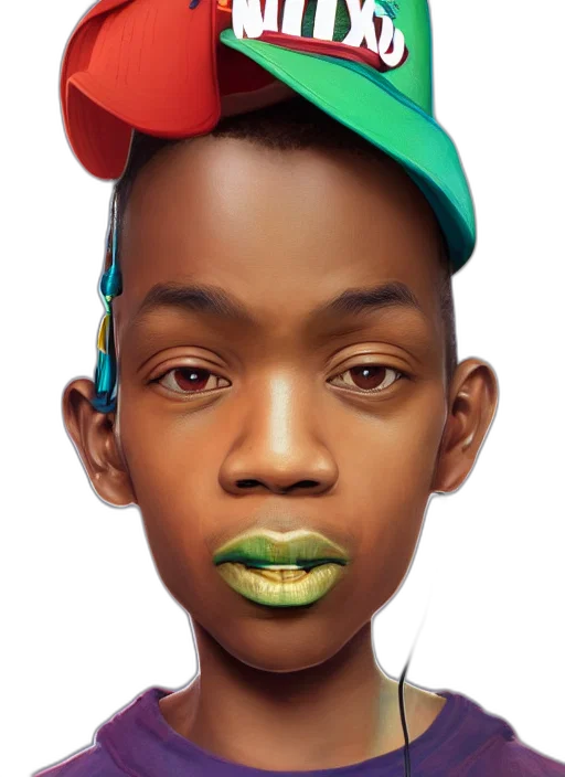 face, hat, crown, creature, photorealistic, concept art, fantasy art, cartoon transparent PNG cut-out