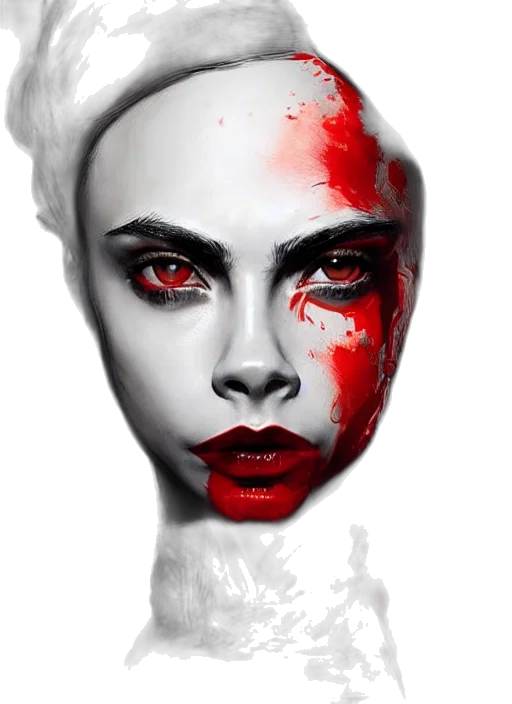 face, mask, photorealistic, fantasy art transparent PNG cut-out