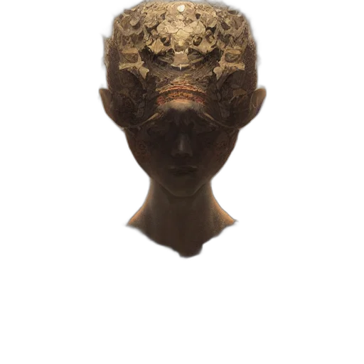 mask, face, crown, hat, 3d render, concept art, photorealistic, fantasy art transparent PNG cut-out