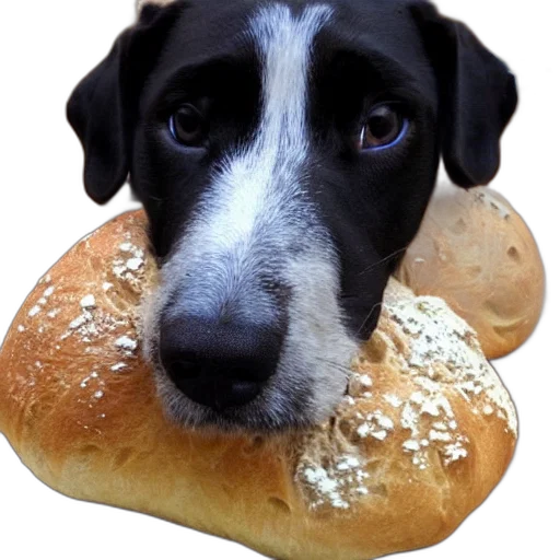 food, animal, face, jewelry, photorealistic, 3d render, bread, dog transparent PNG cut-out